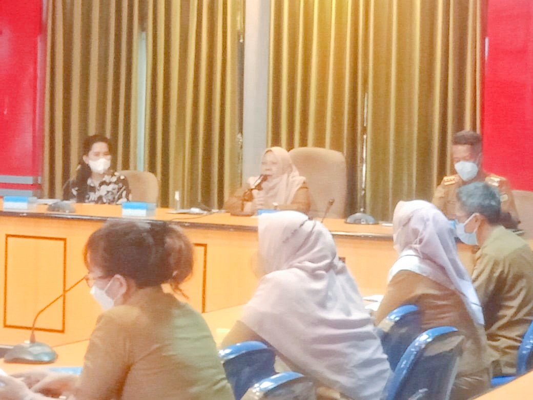 Rapat RANHAM Tentang Evaluasi Pelaporan Aksi Ham Periode B-04 dan B-08 Tahun 2021 di Ruang Rapat Bantaya Kota Palu 5 Oktober 2021