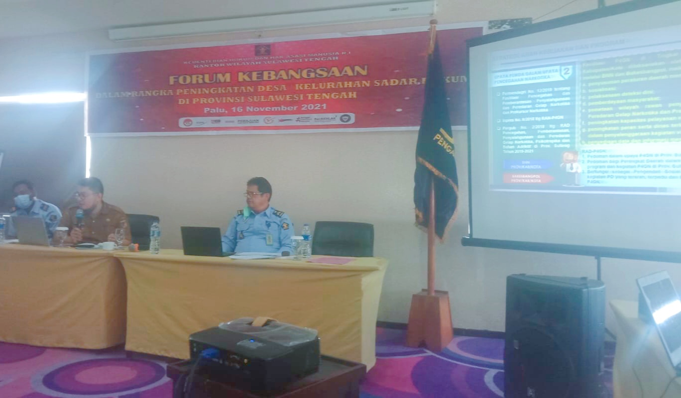 Menghadiri Acara Forum Kebangsaan Dalam Rangka Peningkatan Desa/Kelurahan Sadar Hukum, 16 November 2021
