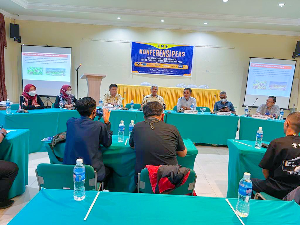 Konferensi Pers Program Strategis Nasional Gugus Tugas Reformasi Agraria Kota Palu, 10 Desember 2021
